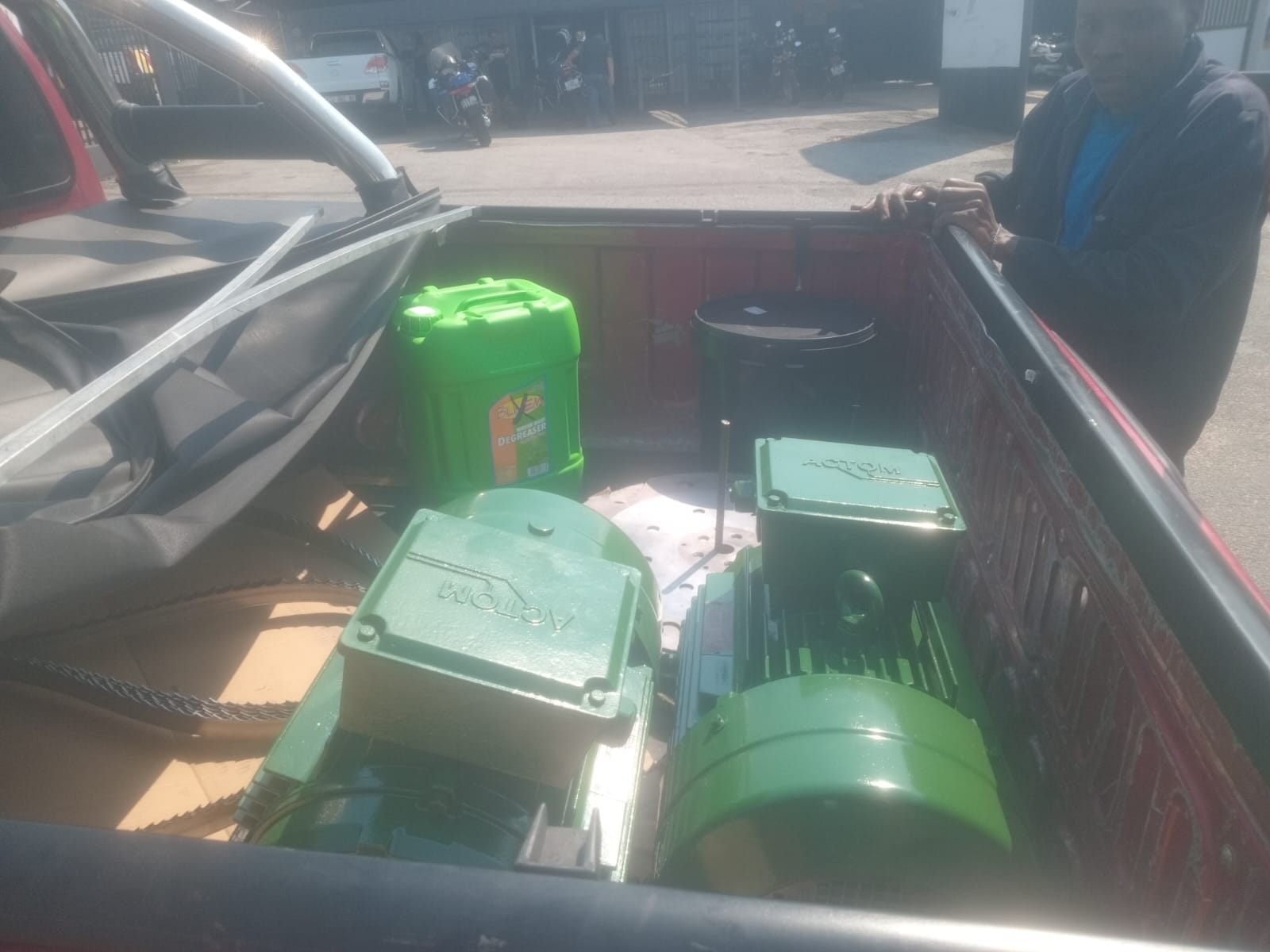 Green ACTOM motors loaded for delivery