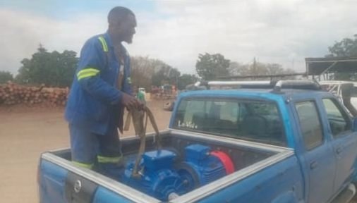 Electric motors delivered to site by bakkie